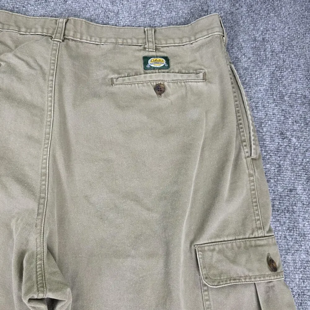 Cabelas Pants Mens 40 Beige Cargo Relaxed Fit Outdoor Casual Utility Workwear
